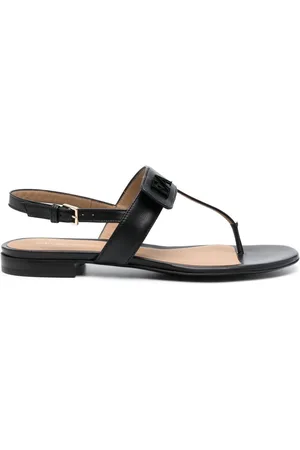 Emporio Armani Logo-plaque leather sandals