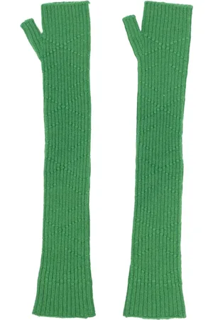 Barrie Long knit fingerless gloves