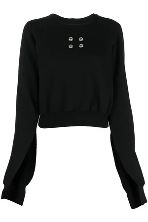 Rick Owens Eyelet-embellished cropped sweatshirt
