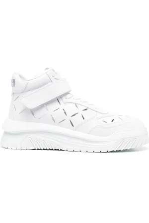 VERSACE High-top leather sneakers