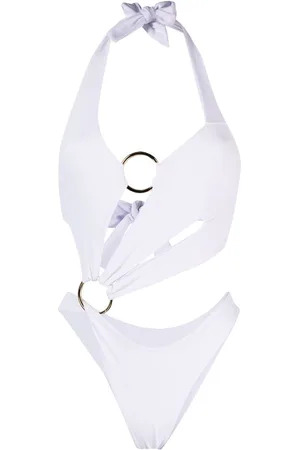 Louisa Ballou Halter neck cut-out design one-piece