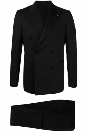 TAGLIATORE Fitted double-breasted suit