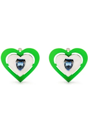 SAFSAFU Neon heart-shaped earrings