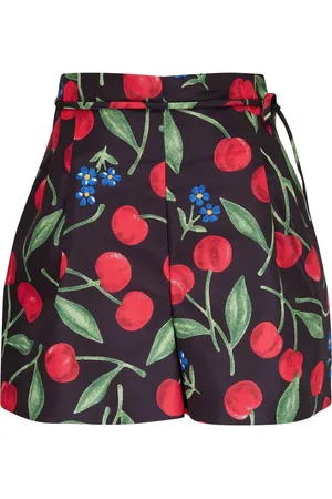 Carolina Herrera Cherry-print tie-waist shorts