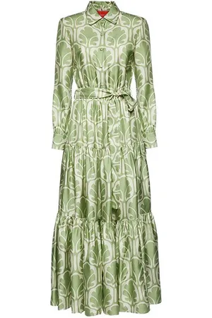 La DoubleJ Long-sleeve tied-waist dress