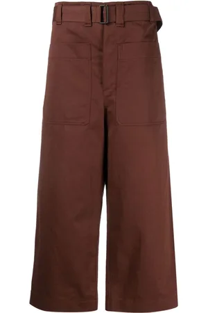 LEMAIRE Wide-leg cotton-linen trousers