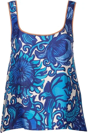 La DoubleJ Floral-print silk top