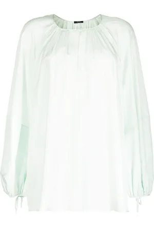 Joseph Gathered-neck silk blouse