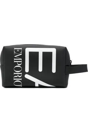 EA7 Logo-print wash bag