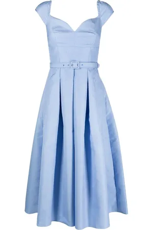 Self-Portrait Pleated midi dress