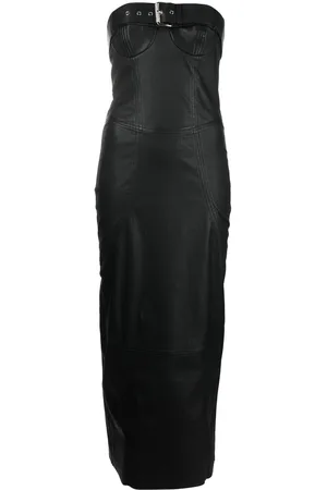 DROME Strapless leather dress
