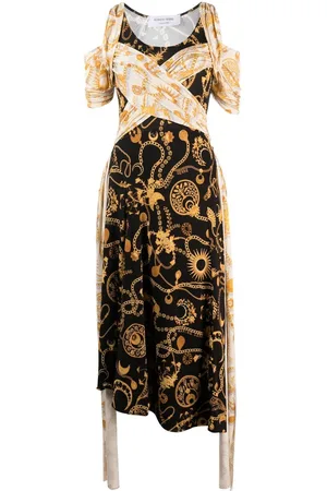 Marine Serre Nuisette draped midi dress