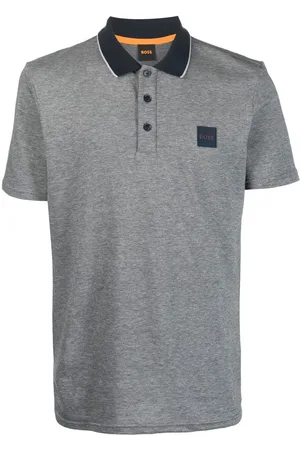 HUGO BOSS Chest logo-patch polo shirt