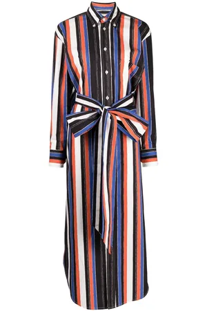 Plan C Vertical-stripe midi dress