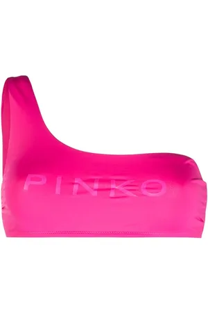 Pinko One-shoulder logo bikini top