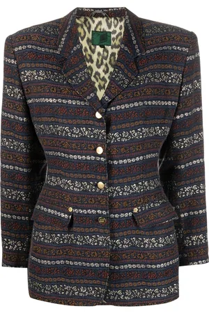 Jean Paul Gaultier 1990s patterned jacquard blazer