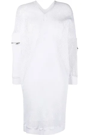 Jean Paul Gaultier 2000s mesh-panelled sweatshirt dress