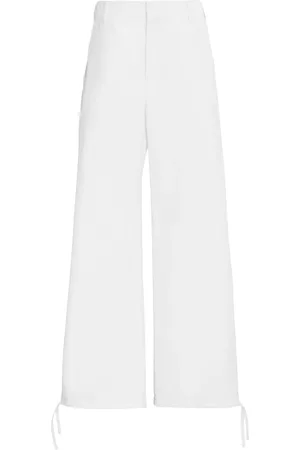 Marni Embroidered-logo straight-leg trousers