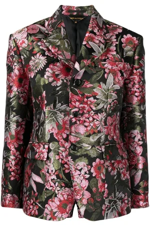 Comme des Garçons Single-breasted floral-print blazer