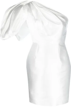 Solace Hayes one-shoulder puff-sleeve minidress