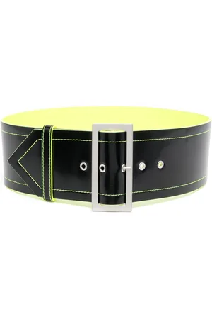 Serafini Contrast wide-buckle belt
