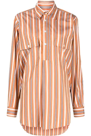 Plan C Stripe-pattern cotton shirt