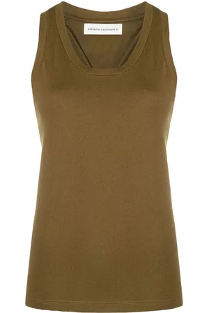 EXTREME CASHMERE Sleeveless cotton-blend knitted top