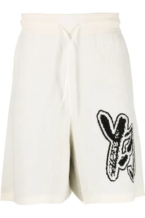 Y-3 Intarsia-knit logo bermuda