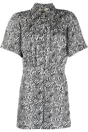 Michael Kors Graphic-print short-sleeve playsuit