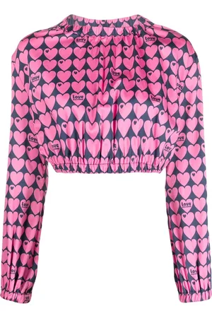 Moschino Heart-print cropped blouse