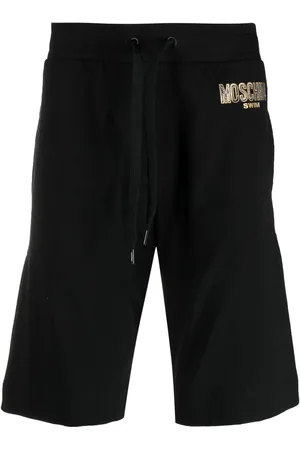 Moschino Logo-print rhinestone-embellished track shorts