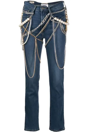 JUNYA WATANABE Chain-detail straight-leg jeans