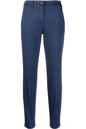 Jacob Cohen Logo-patch slim-fit cropped trousers