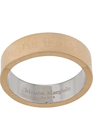 Maison Margiela Logo-engraved thick-band ring