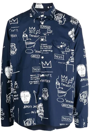 JUNYA WATANABE Graphic-print log-sleeved shirt