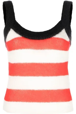 SUNNEI Striped-knit tank top