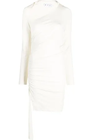 OFF-WHITE Asymmetric ruched minidress