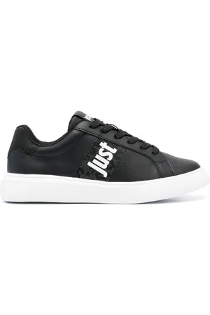 Roberto Cavalli Logo print leather low-top sneakers