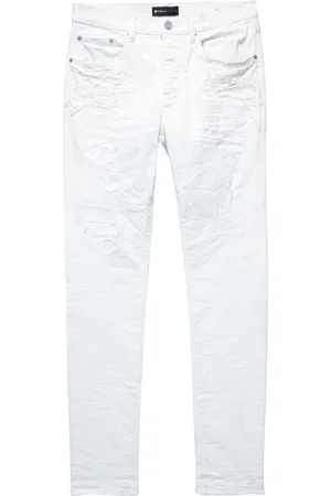 Purple Brand Quilted-pockets low-rise jeans
