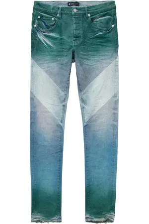 Purple Brand Faded-effect low-rise jeans