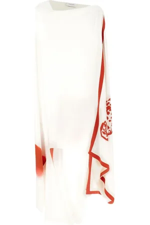 Salvatore Ferragamo Printed draped midi dress