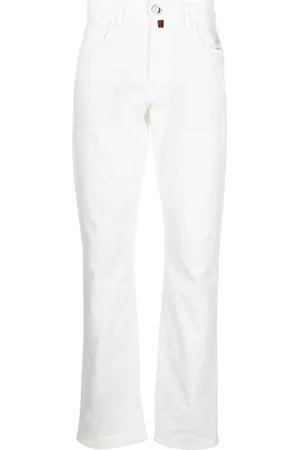 BILLIONAIRE Logo-embroidered straight-leg jeans