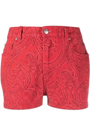 Etro Paisley-print denim shorts