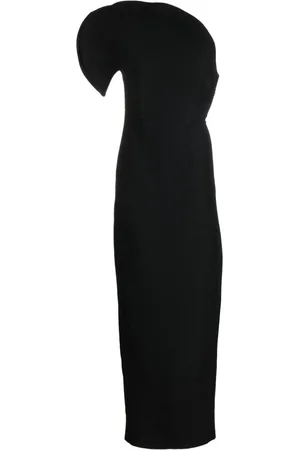 Roland Mouret Asymmetric silk-wool maxi dress