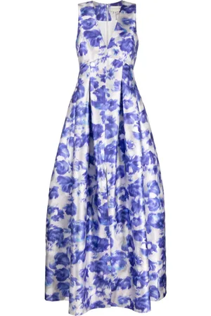 Sachin & Babi Brooke watercolour-effect gown