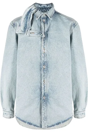 Y / PROJECT Double-collar denim shirt
