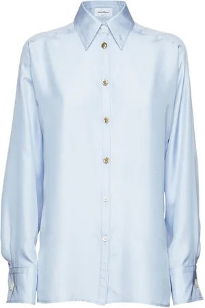 Salvatore Ferragamo Button-front satin shirt