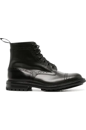 TRICKERS Lace-up leather ankle boots