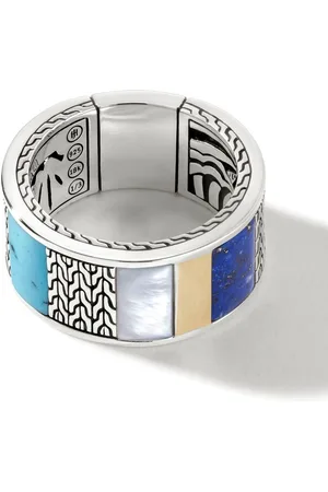 John Hardy 18kt white gold Classic Chain multi-stone ring