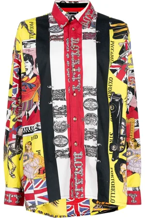 VERSACE 1990-2000s graphic-print cotton shirt
